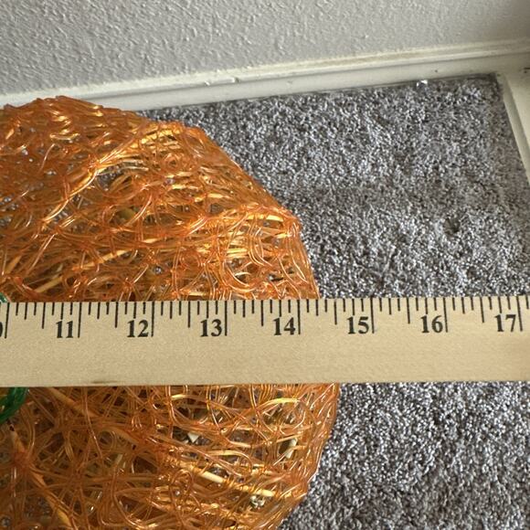 VTG 15" Spun Spaghetti Lucite Plastic Pumpkin Jack O Lantern Light Decor - Picture 3 of 9